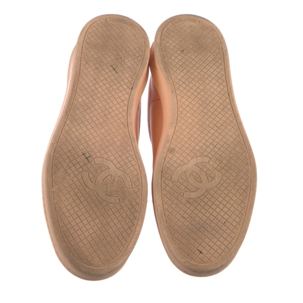 Chanel Authentic Interlocking Cc Logo Leather Sne… - image 5